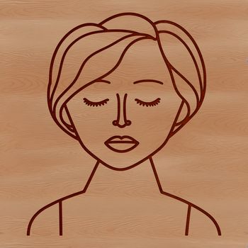 Female silhouette in vector design format, suitable for various graphic applications.