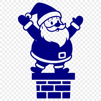 A simple vector illustration of Santa Claus in silhouette, ideal for cutting machines like Cricut or laser cutters.