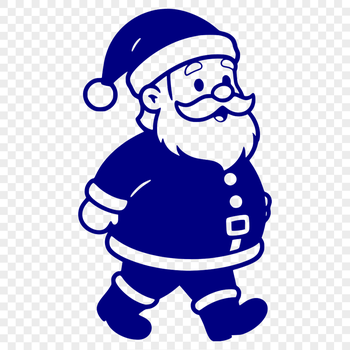 Father Christmas Silhouette SVG Design High-quality SVG design of Father Christmas silhouette, ideal for crafting, DIY projects, or web design elements.