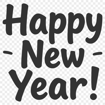 Vector illustration of a stylized New Year's theme with quotes and decorations.