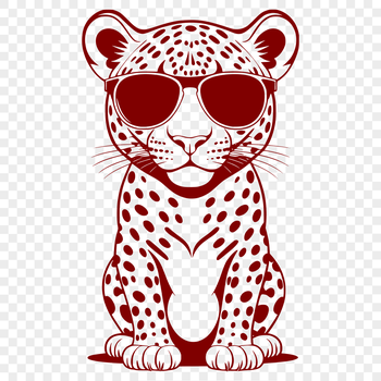A stylized illustration of a jaguar, a large feline animal native to the Americas.