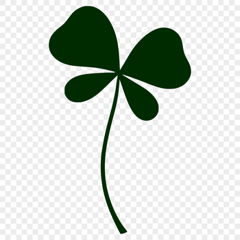 A single, intricately designed green leaf in vector format.