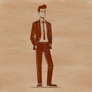 An illustration of a male figure, created as a vector graphic.