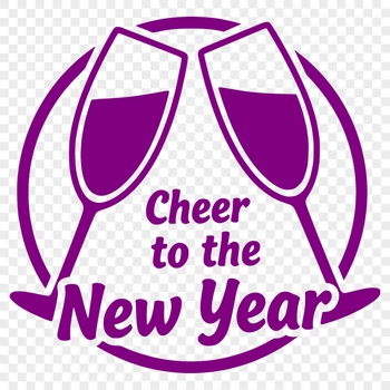 A vector illustration of a New Year's theme featuring quotes and inspirational phrases.