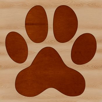 Illustrated animal paw print icons available for use as clip art or stencils with a cutting machine like Cricut.