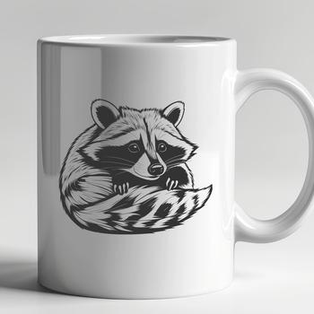 A cartoon raccoon illustration created as a vector graphic.