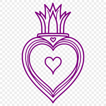 A stylized illustration of the Sacred Heart icon in a vector format.