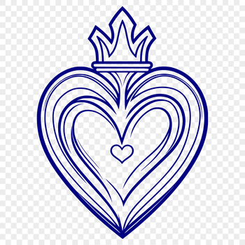 A vector illustration of the Sacred Heart, suitable for digital and print applications.