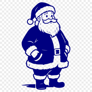 Illustration of Santa Claus in a festive holiday setting, suitable for commercial or personal use.
