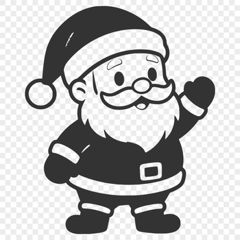 Jolly Christmas Santa Vector Art A vector illustration of a jolly Santa Claus in a festive red suit.