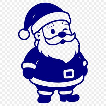 Vector silhouette of Father Christmas for various creative projects.