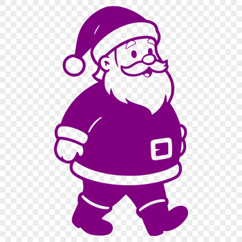 Holiday Santa Claus Silhouette Cut File Vector illustration of a smiling Santa Claus in holiday attire.