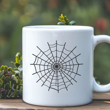 Illustrative spider web design in vector format.