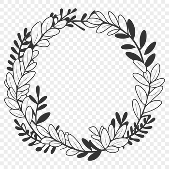 Vector floral wreath design for crafting and DIY projects, suitable for Cricut or cutting machine use.