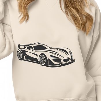 A high-resolution SVG image of a racing car, ideal for graphic design projects.