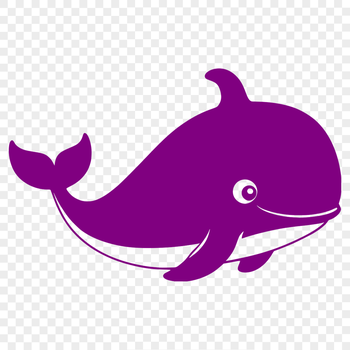A vector illustration of a whale in silhouette, suitable for commercial or personal use.