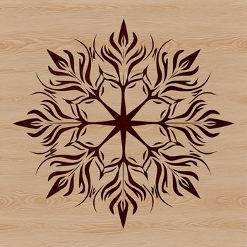 A delicate snowflake design made from intricate vector lines and shapes, ideal for winter-themed projects and designs.