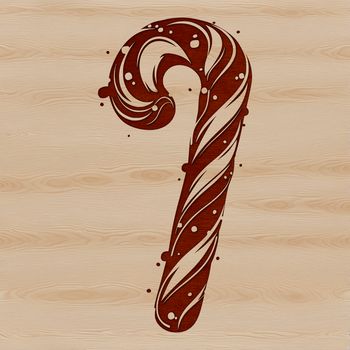 A festive Christmas candy cane illustration created in SVG format.