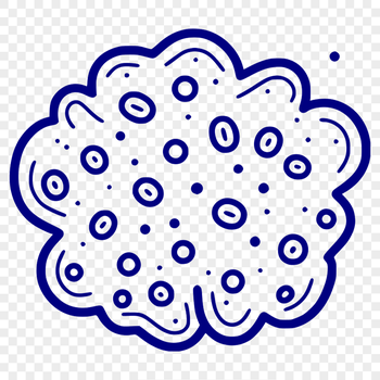 Bacterial cell illustration in vector format, suitable for various design applications.
