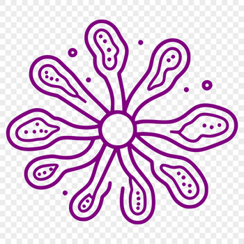 An illustration of a single bacterium with cell walls and internal structures.