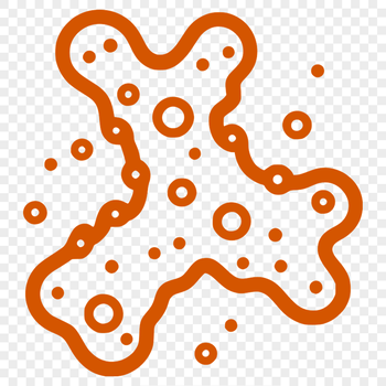 Bacteria cell illustration in vector format, suitable for cutting machine designs.