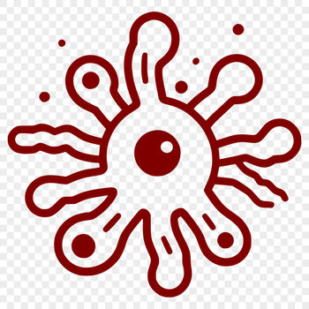 Illustration of a microorganism with cell structure and organelles.