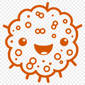 Vector graphic representation of germs for educational or design purposes.