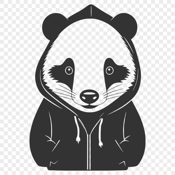 An SVG vector graphic image depicting a badger in a simple design style suitable for digital applications and commercial use.