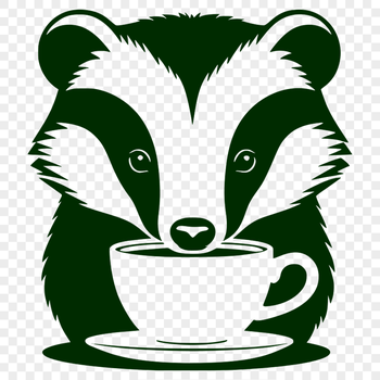 A simple line drawing of a badger, ideal for use as clip art in various design projects.