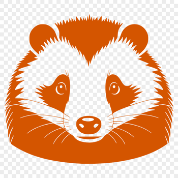 Illustrative rendering of a badger, vector design created using scalable graphics.