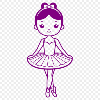 An SVG illustration of a ballerina in classic dance attire.