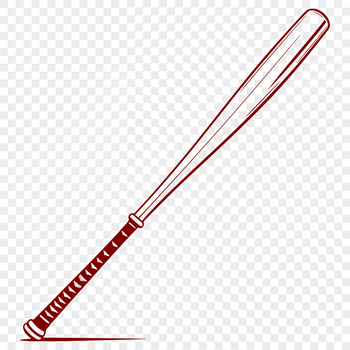 A stylized illustration of a baseball with stitching and seams.