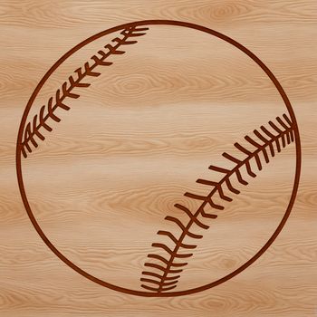 A detailed illustration of a baseball, designed as a scalable vector graphic (SVG) for various uses.