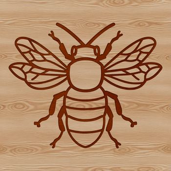 A simple line-drawn illustration of a bee, suitable for use in gardening and DIY projects.