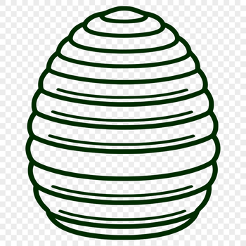 A simple illustration of a beehive, perfect for vector art projects.