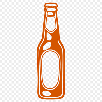 A digital illustration of a beer bottle, suitable for various uses including web design and print projects.