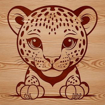 A detailed illustration of a jaguar, a large cat species found in the Americas, created as a scalable vector graphic.