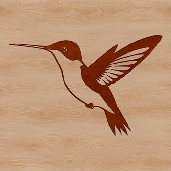 A colorful illustration of a hummingbird in flight, suitable for digital design and crafting projects.