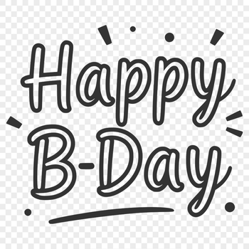 A simple vector design featuring the phrase Happy Birthday in a clean, modern style.