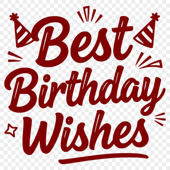 A colorful illustration of a happy birthday message in a modern, vector design.