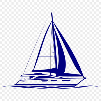 A detailed digital illustration of a boat, designed as vector art for use in various design projects.