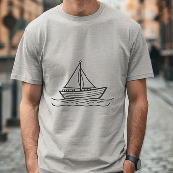 A digital illustration of a boat, created as a vector graphic for various design applications.