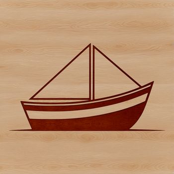 A nautical boat design created as a scalable vector graphic.