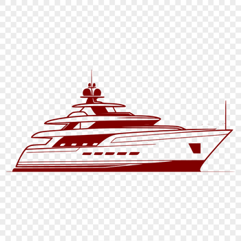 A simple line drawing of a boat with basic design elements, suitable for vector art projects.