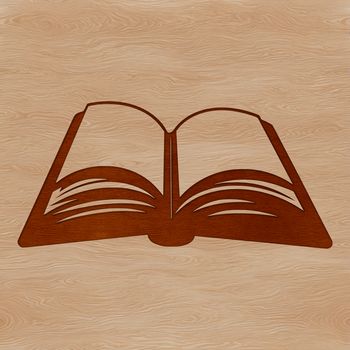An icon representation of a book, suitable for educational and creative projects.