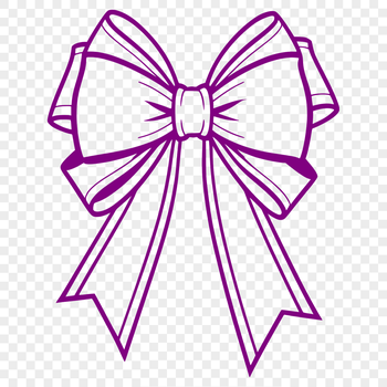 A simple vector bow design made from colorful ribbons, suitable for various craft projects.