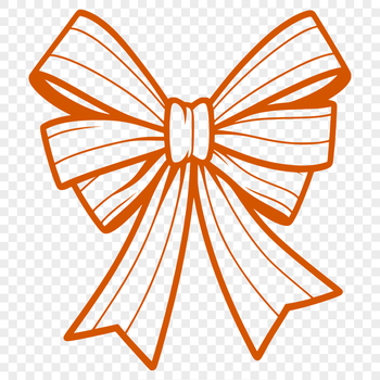 A simple vector illustration of a decorative bow with ribbon ends.
