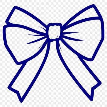 A decorative ribbon bow, perfect for wrapping gifts and presents.