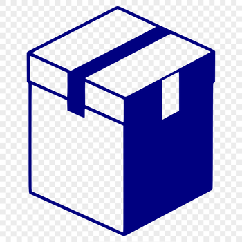 A simple 2D box design created as an SVG file, suitable for vector art projects.