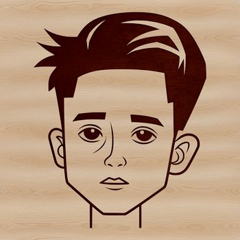 A high-resolution digital illustration of a young boy, created as an SVG file.